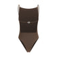 Jacquemus Brown Polyamide One-Piece Swimsuit