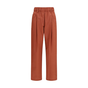 Brunello Cucinelli Orange Cotton Casual Pants