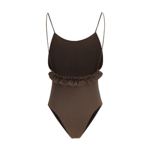 Jacquemus Brown Polyamide One-Piece Swimsuit