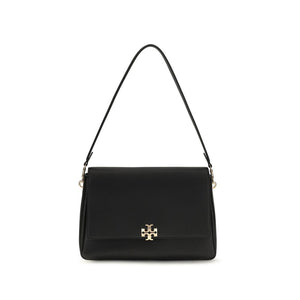 Tory Burch Black Calf Leather Bos Taurus Shoulder Bag
