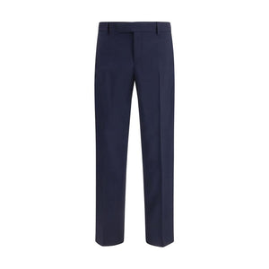 Fendi Blue Wool Oves Aries Dress Pants