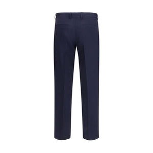 Fendi Blue Wool Oves Aries Dress Pants