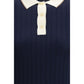 Brunello Cucinelli Blue Wool Oves Aries Polo Shirt