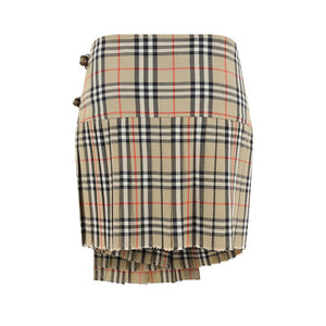 Burberry Beige Wool Oves Aries Mini Skirt