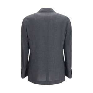 Brunello Cucinelli Gray Wool Oves Aries Blazer