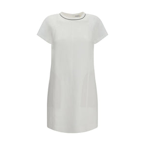 Brunello Cucinelli White Viscose Casual Dress