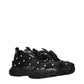Versace Black Fabric Chunky Sneakers
