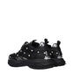 Versace Black Fabric Chunky Sneakers