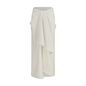 Givenchy White Wool Oves Aries Long Skirt