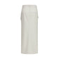 Givenchy White Wool Oves Aries Long Skirt