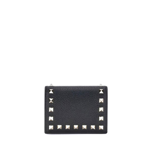 Valentino Garavani Black Calf Leather Bos Taurus Wallet