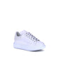 Alexander McQueen White Calf Leather Bos Taurus Platform Sneakers
