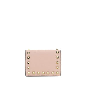 Valentino Garavani Pink Calf Leather Bos Taurus Wallet