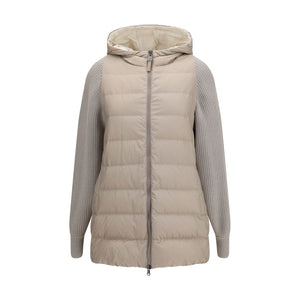 Brunello Cucinelli Gray Polyamide Full-Length Jacket