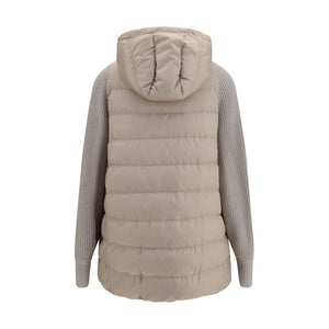 Brunello Cucinelli Gray Polyamide Full-Length Jacket