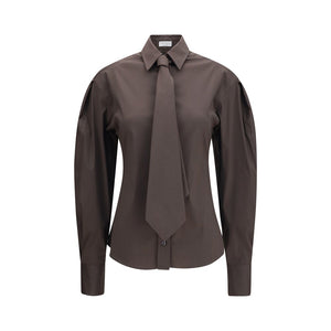 Brunello Cucinelli Brown Cotton Dress Shirt