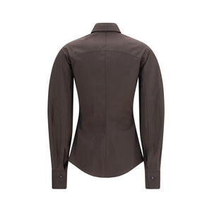 Brunello Cucinelli Brown Cotton Dress Shirt