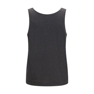 Brunello Cucinelli Gray Cashmere Sleeveles T-Shirt