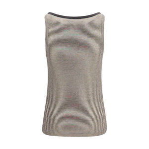 Brunello Cucinelli Beige Linen Tank Tops