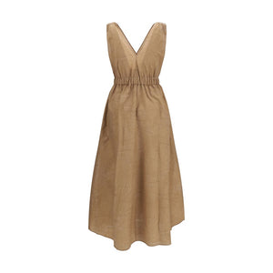 Brunello Cucinelli Beige Cotton Casual Dress