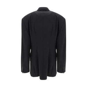 Balenciaga Black Wool Oves Aries Blazer