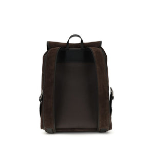 Valentino Garavani Brown Calf Leather Bos Taurus Backpack
