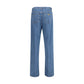 Valentino Garavani Blue Cotton Straight-Leg Jeans