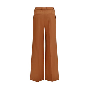 Chloé Orange Cotton Flared Pants