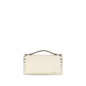 Valentino Garavani Beige Calf Leather Bos Taurus Wallet