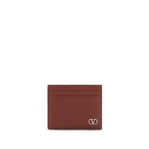 Valentino Garavani Bordeaux Calf Leather Bos Taurus Wallet