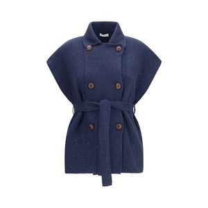 Brunello Cucinelli Blue Cotton Coat