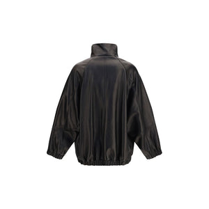 Brunello Cucinelli Black Lamb Ovis Aries Aries Leather Jacket