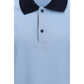 Ferragamo Blue Cotton Polo Shirt