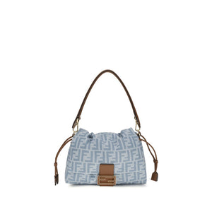 Fendi Blue Cotton Shoulder Bag