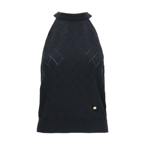 Balmain Black Wool Oves Aries Sleeveles T-Shirt