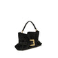 Balmain Black Calf Leather Bos Taurus Shoulder Bag