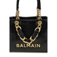 Balmain Black Calf Leather Bos Taurus Shoulder Bag