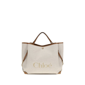 Chloé Beige Cotton Shoulder Bag