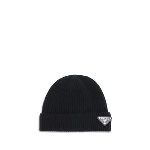 Prada Black Wool Oves Aries Beanie