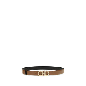 Ferragamo Brown Calf Leather Bos Taurus Regular Belt