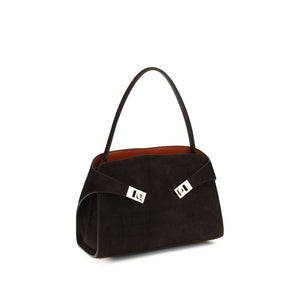 Ferragamo Brown Calf Leather Bos Taurus Shoulder Bag