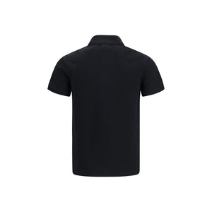 Balmain Black Cotton Polo Shirt