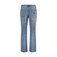 Miu Miu Blue Polyester Relaxed Fit Jeans