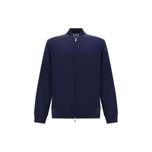 Brunello Cucinelli Blue Cotton Sweatshirt