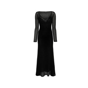 Tom Ford Black Metallic Fibre Casual Dress