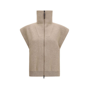 Brunello Cucinelli Beige Cashmere Cardigan