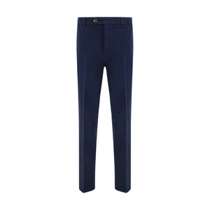 Brunello Cucinelli Blue Cotton Casual Pants