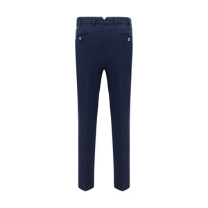 Brunello Cucinelli Blue Cotton Casual Pants