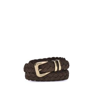 Brunello Cucinelli Brown Calf Leather Bos Taurus Regular Belt