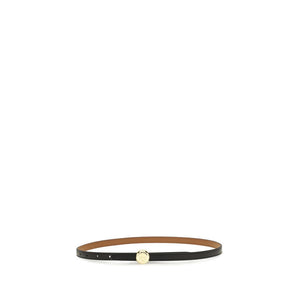 Tory Burch Black Calf Leather Bos Taurus Regular Belt